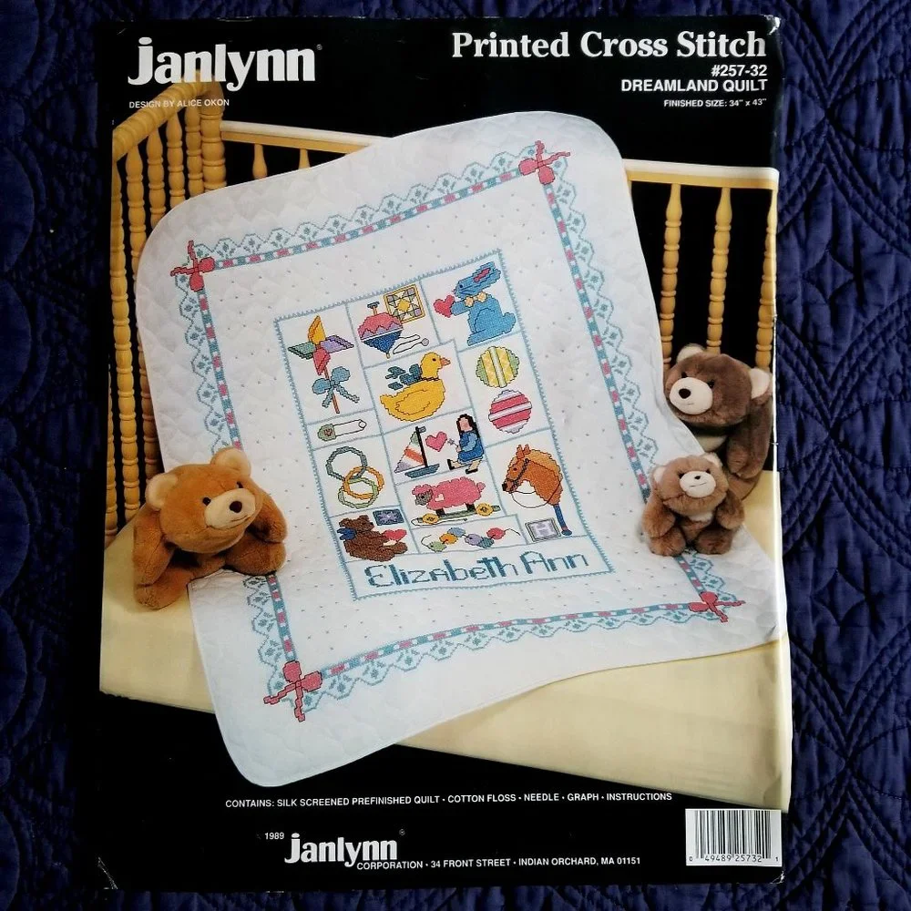 Cross Stitch Baby Dreamland Quilt Craft Kit Size 34”x 43